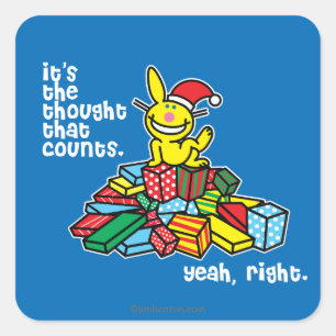Het is de gedachte die telt vierkante sticker