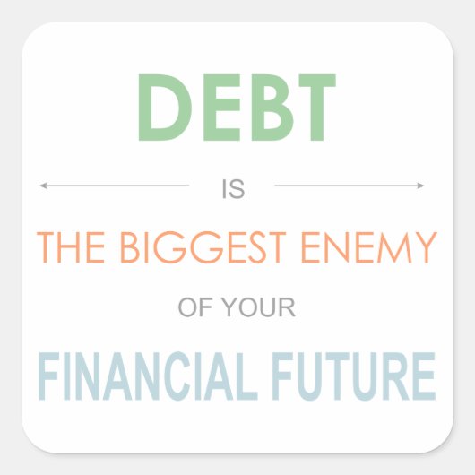 Het is de grootste vijand die Dave Ramsey citeert Vierkante Sticker (Voorkant)