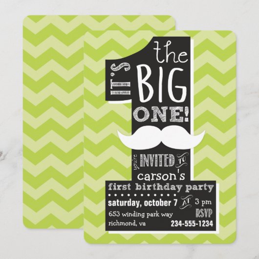 Het is de grote. Eerste uitnodiging van de jongen  (Voorkant / Achterkant)