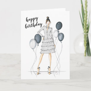 Het is de Happy Birthday Mode Card van mijn partij Kaart