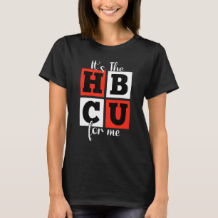 Het is de HBCU voor mij rode en witte blokletters T-shirt