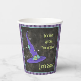 Het is de heksentijd van het jaar Halloween Papieren Bekers