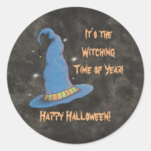Het is de heksentijd van het jaar Halloween Ronde Sticker