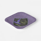 Het is de heksentijd van het jaar Halloween Square Papieren Bordje (Gebogen)