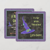 Het is de heksentijd van het jaar Halloween Witch Kaart (Voorkant / Achterkant)