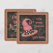 Het is de heksentijd van het jaar Halloween Witch Kaart (Voorkant / Achterkant)