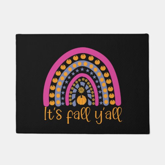 Het is de herfst van de pompoenregenboog. deurmat (Voorkant)
