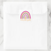 Het is de herfst van de pompoenregenboog. vierkante sticker (Tas)