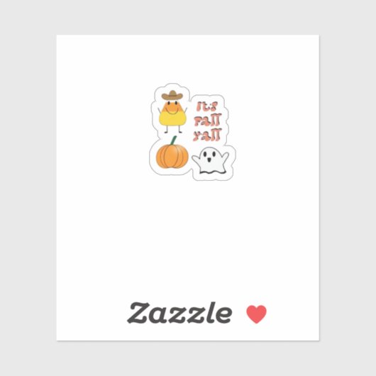 Het is de Herfst Y’all Minimal Clean Sticker (Vel)