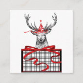 Het is de Kaart van de Kerstmis Deer Black White H (Voorkant)