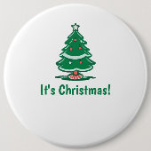 Het is de kerstknop ronde button 6,0 cm (Voorkant)
