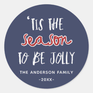 Het is de kerstvakantie van de seizoenen ronde sticker
