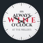 Het is de klok van de Wine-klok<br><div class="desc">gepersonaliseerde keuken klok. Ontworpen door: Arty Apples Limited</div>