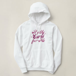 "Het is de Krullen Voor Mij" Krullend Haar Grafisc Hoodie