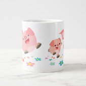 Het is de lente... twee Cartoon Pigs Jumbo Mok (Voorkant)
