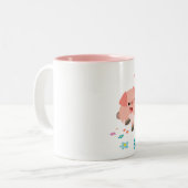 Het is de lente... twee Cartoon varkens mok (Voorkant links)