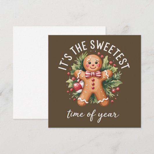 Het is de leukste tijd van het jaar Gingerbread Ke Feestdagenkaart (Voorkant / Achterkant)