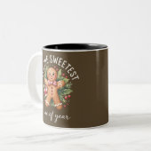 Het is de liefste tijd van het jaar Gingerbread Xm Tweekleurige Koffiemok (Voorkant links)