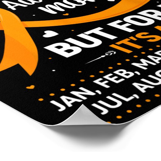 Het is de maand van de bewustwording van leukemie poster (Hoek)