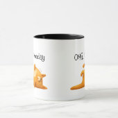 Het is de maandag Blues Funny Yellow Cat Gift. Koffiemok (Midden)