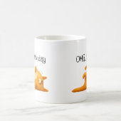 Het is de maandag Blues Funny Yellow Cat Gift. Koffiemok (Center)