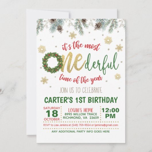 Het is de meest eenzijdige Tijd van het Jaar (Wrea Kaart (Voorkant)