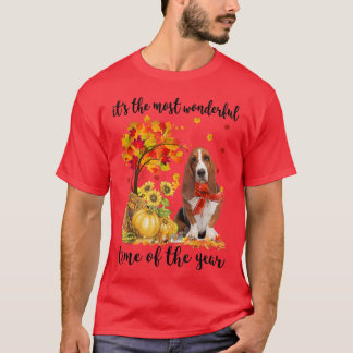 Het is de meest fantastische herfsttijd Basset Hou T-shirt