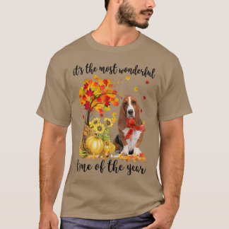 Het is de meest fantastische herfsttijd Basset Hou T-shirt