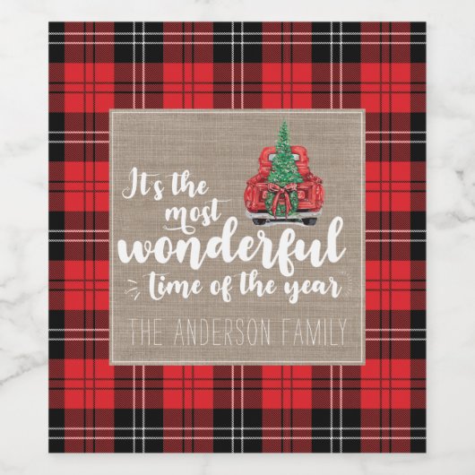 Het is de meest fantastische tijd van het jaar dat wijn etiket (Enkel label)