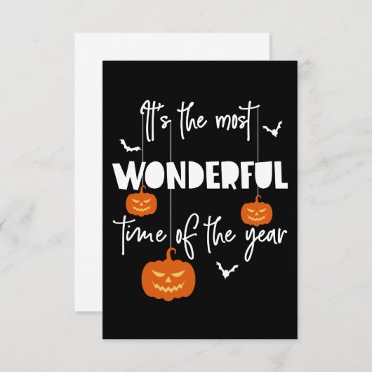 Het is de meest fantastische tijd van het jaar pom RSVP kaartje (Voorkant / Achterkant)