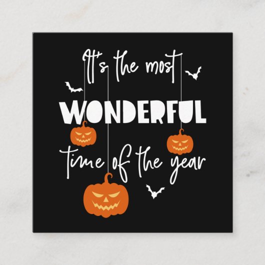 Het is de meest fantastische tijd van het jaar pom vierkante visitekaartje (Voorkant)