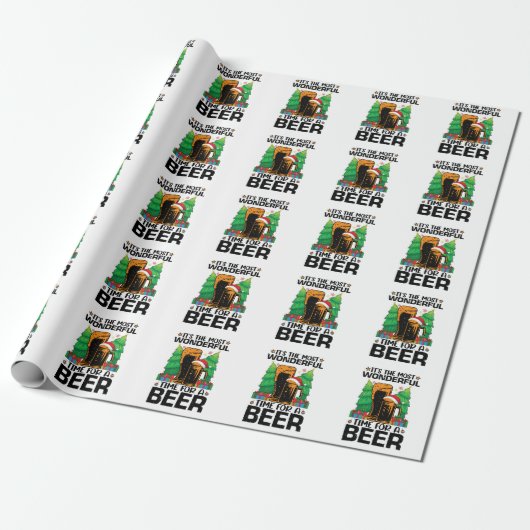 Het is de meest fantastische tijd voor een bierker cadeaupapier (Uitgerold)