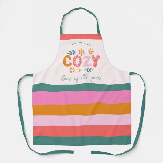 Het is de meest gezellige tijd van het jaar gestre schort (Voorkant)