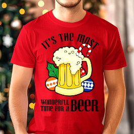 Het Is De Meest Prachtige Tijd Voor Een Bier Kerst T-shirt