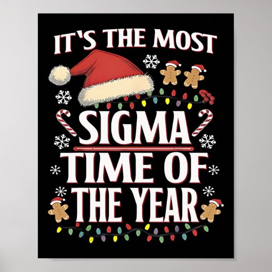 Het is de meest sigma tijd van het jaar Funny Chri Poster (Voorkant)