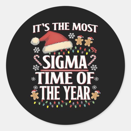 Het is de meest sigma tijd van het jaar Funny Chri Ronde Sticker (Voorkant)