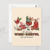 Het is de meest wijn-derful tijd briefkaart (Voorkant / Achterkant)