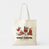 Het is de meest wijn-derful tijd tote bag (Achterkant)