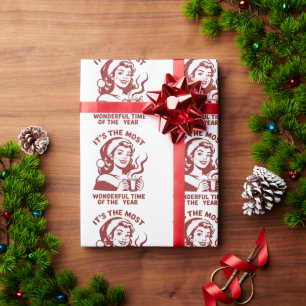 Het is de meest wonderbaarlijke tijd Snarky Kerstm Cadeaupapier