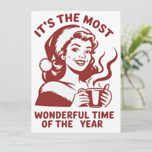 Het is de meest wonderbaarlijke tijd Snarky Kerstm Feestdagenkaart