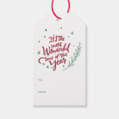 Het is de meest wonderbaarlijke tijd van het jaar  cadeaulabel (Voorkant)