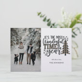 Het is de meest wonderbaarlijke tijd van het jaar  feestdagenkaart (Staand voorkant)