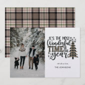 Het is de meest wonderbaarlijke tijd van het jaar  feestdagenkaart (Voorkant / Achterkant)