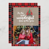 Het is de meest wonderbaarlijke tijd van het jaar  feestdagenkaart (Voorkant / Achterkant)