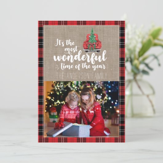 Het is de meest wonderbaarlijke tijd van het jaar  feestdagenkaart (Staand voorkant)