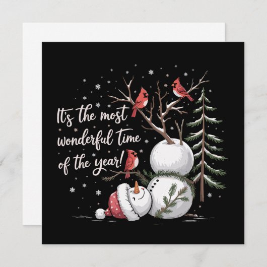 Het is de meest wonderbaarlijke tijd van het jaar  feestdagenkaart (Voorkant / Achterkant)