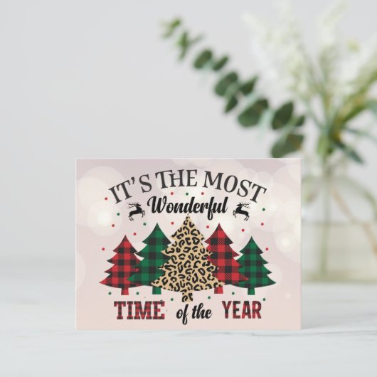 Het is de meest wonderbaarlijke tijd van het jaar feestdagenkaart (Staand voorkant)