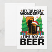 Het is de meest wonderbaarlijke tijd voor een bier kaart (Voorkant / Achterkant)