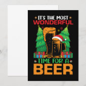 Het is de meest wonderbaarlijke tijd voor een bier kaart (Voorkant / Achterkant)