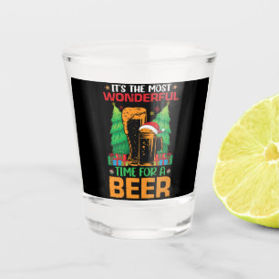Het is de meest wonderbaarlijke tijd voor een bier shot glas